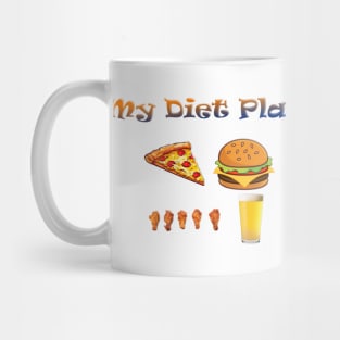 My Diet Plan - Pizza, Burgers, Wings and Beer Mug